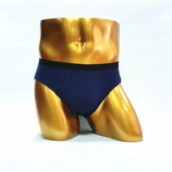 Underwear Men's Hip Brief Plain Black Cotton