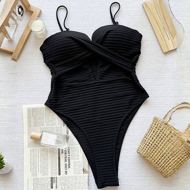 Women's One-Piece Swimsuit Slimming Sexy Solid Color Swimsuit